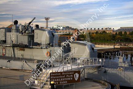 The Boston Navy Yard located within the Boston National Historical Park in Charlestown, Boston, Massachusetts, USA.
