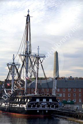 The USS Constitution is a wooden-hulled, three-masted heavy frigate of the United States Navy located at the Charlestown Navy Yard in Charlestown, Boston, Massachusetts, USA.