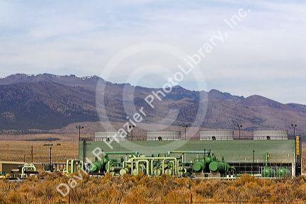 Geothermal electric power plant in Malta, Idaho, USA.