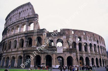 The Colosseum in Rome, Italy.