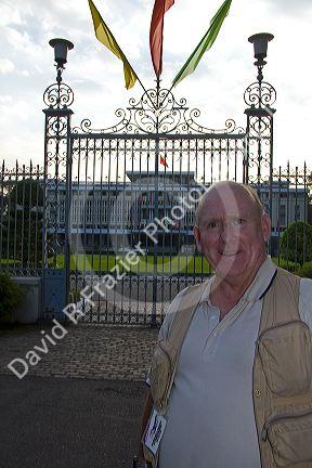 David R. Frazier in front of the Reunification Palace formerly known as the Independence Palace in Ho Chi Minh City, Vietnam.