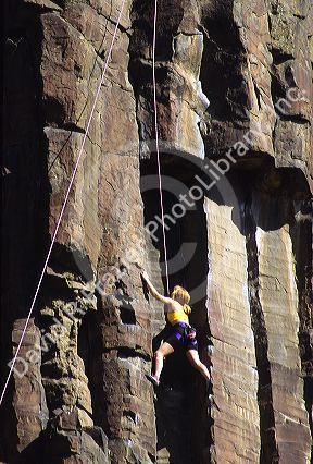 Rock climbing in Idaho.