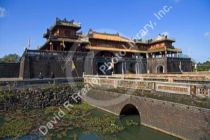 The Ngo Mon Gate at the entrance to the Imperial Citadel of Hue, Vietnam.