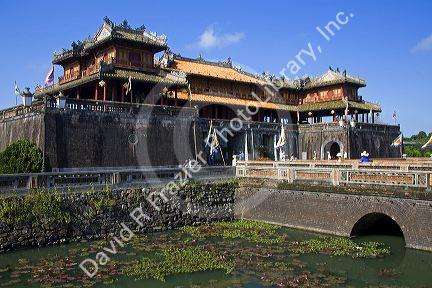 The Ngo Mon Gate at the entrance to the Imperial Citadel of Hue, Vietnam.