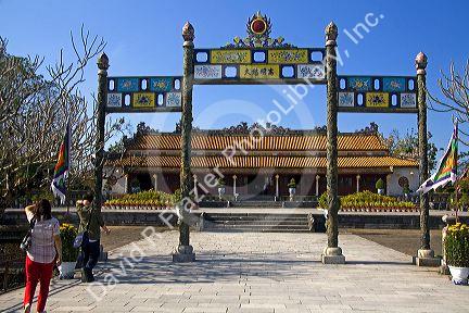 Thai Hoa Temple at the Imperial Citadel of Hue, Vietnam.