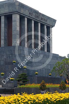 The Ho Chi Minh Mausoleum in Hanoi, Vietnam.