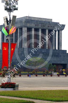 The Ho Chi Minh Mausoleum in Hanoi, Vietnam.