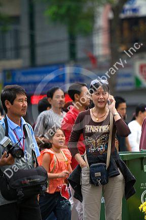 Vietnamese people in Ho Chi Minh City, Vietnam.