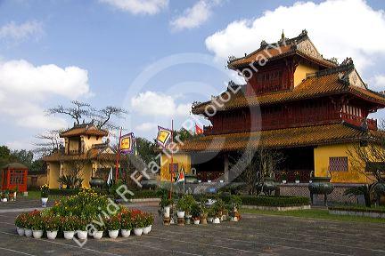 The Mieu Temple within the Imperial Citadel of Hue, Vietnam.