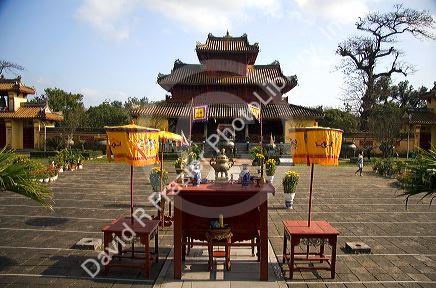 The Mieu Temple within the Imperial Citadel of Hue, Vietnam.