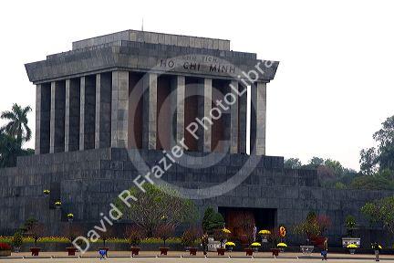 The Ho Chi Minh Mausoleum in Hanoi, Vietnam.