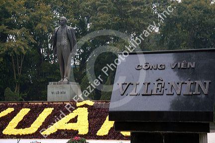Monument to Vladimir Ilyich Lenin in Hanoi, Vietnam.