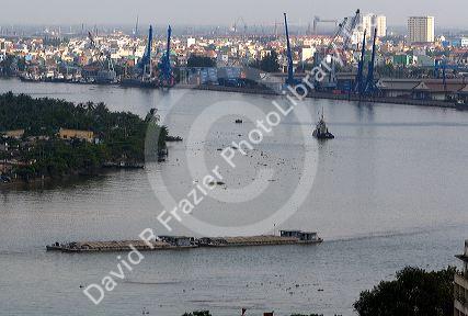 Saigon River port in Ho Chi Minh City, Vietnam.