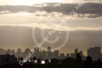 Sunrise over the city of San Diego, Southern California, USA.