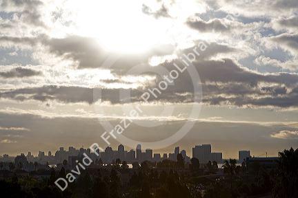 Sunrise over the city of San Diego, Southern California, USA.