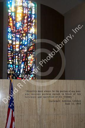 The Place of Meditation is the final resting place of Dwight D. Eisenhower located at the Eisenhower Presidential Center in Abilene, Kansas, USA.