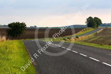 Highway near Changy in the region of Champagne-Ardenne, France.