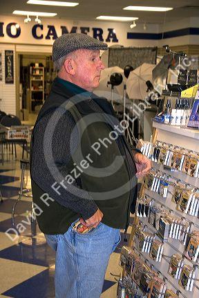 A thief shoplifting goods from a retail establishment in Boise, Idaho, USA. MR