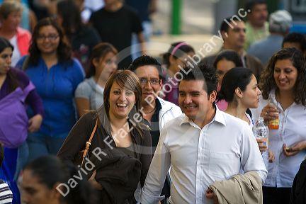 People on the street in Mexico City, Mexico.