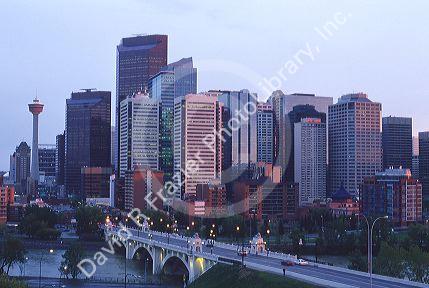 The skyline of Calgary, Alberta, Canada.