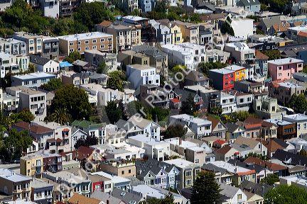 Housing on Twin Peaks, San Francisco, California, USA.