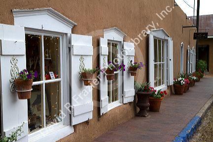 Curiosa gift shop along Canyon Road in Santa Fe, New Mexico, USA.