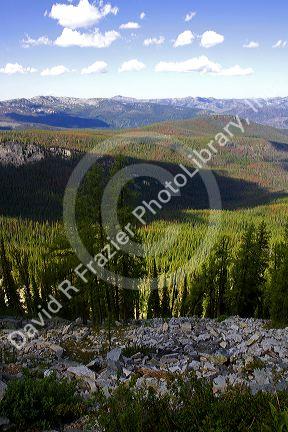 Overlooking the Frank Church-River of No Return Wilderness Area along the historic Magruder Corridor road that devides the Frannk Church-River of No Return Wilderness Area and the Selway-Bitterwoot Wilderness in Idaho, USA.