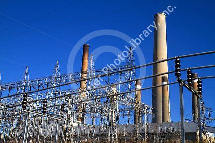 Colbert Fossil Plant generates coal-fired electricity and is located on the Tennessee Valley Authority Pickwick Reservoir on the Tennessee River in Alabama, USA.