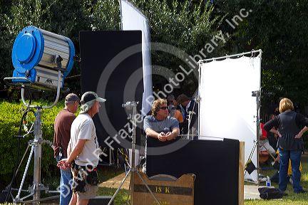 Set of a movie being filmed in New Orleans, Louisiana, USA.