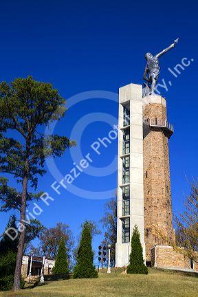 Vulcan Statue and elevator tower locted in Vulcan Park, Birmingham, Alabama, USA.
