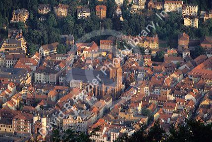 An aerial view of Heidelberg, Germany.