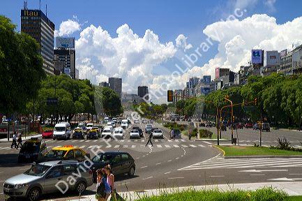 Avenida 9 de Julio in Buenos Aires, Argentina.
