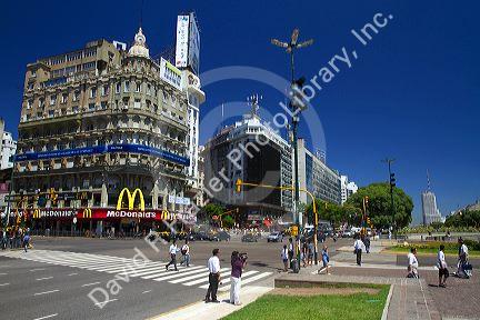 Avenida 9 de Julio in Buenos Aires, Argentina.