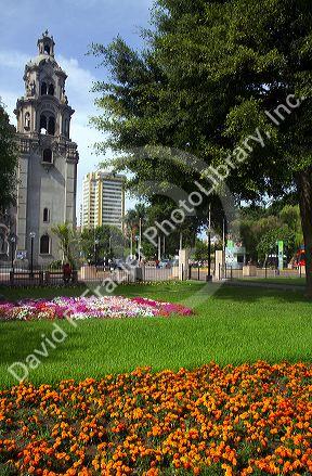 Virgin Milagrosa church in Kennedy Park located in the Miraflores district of Lima, Peru.