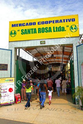 A cooperative produce market in the Chorrillos district of Lima, Peru.