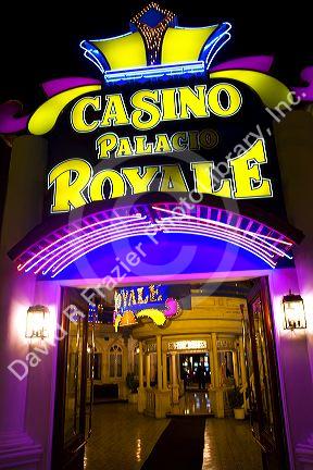 Entrance to the Casino Palacio Royale in Lima, Peru.