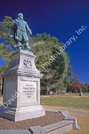 A statue of Captain John Smith in Jamestown, Virginia.