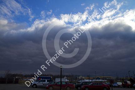 Cold front approaches Lansing, Michigan, USA.