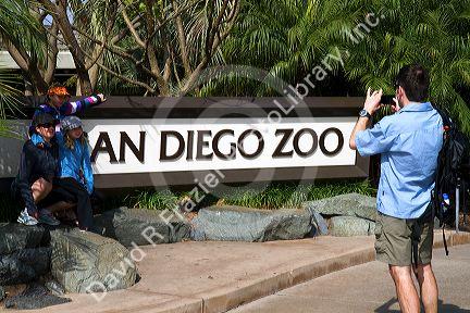 Entrance to the San Diego Zoo located in Balboa Park, California, USA.
