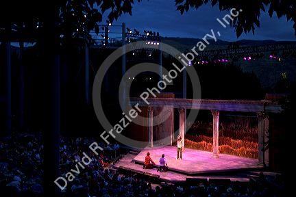 Performance at the outdoor amphitheater of the Idaho Shakespeare Festival located in Boise, Idaho, USA.