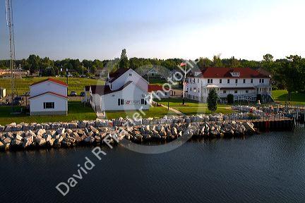 Pere Marquette Harbor located in Ludington, Michigan, USA.