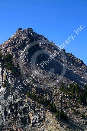 Fire lookout tower at Crater Lake National Park located in southern Oregon, USA.