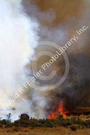 Wildfire south of the city of Boise, Idaho, USA.