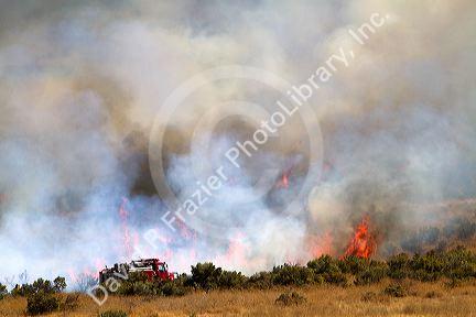 Wildfire south of the city of Boise, Idaho, USA.