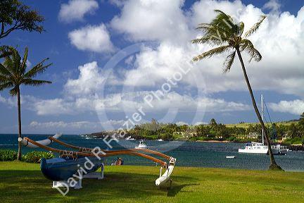 Kukuiula small boat harbor on the island of Kauai, Hawaii, USA.