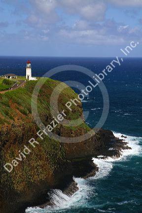Kilauea Lighhouse located on Kilauea Point on the island of Kauai, Hawaii, USA.