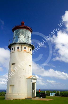 Kilauea Lighhouse located on Kilauea Point on the island of Kauai, Hawaii, USA.