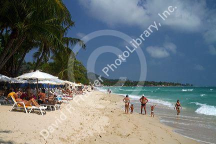 The Gulf of Thailand at Chaweng beach on the island of Ko Samui, Thailand.