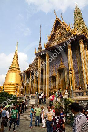 The Temple of the Emerald Buddha located within the precincts of the Grand Palace, Bangkok, Thailand.