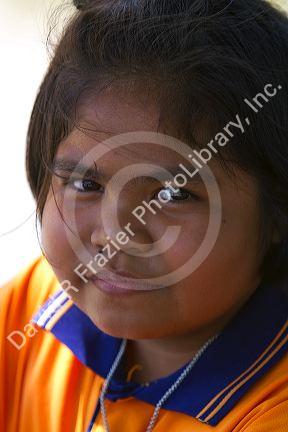 Portrait of an elementary school student on the island of Ko Samui, Thailand.